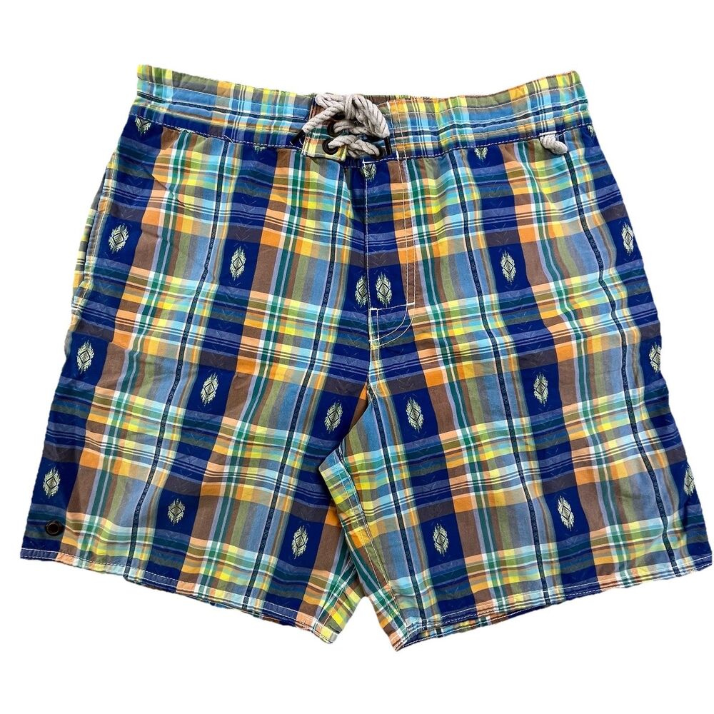 Vintage Polo Ralph Lauren Swim Trunks M Board Shorts Southwestern Aztec